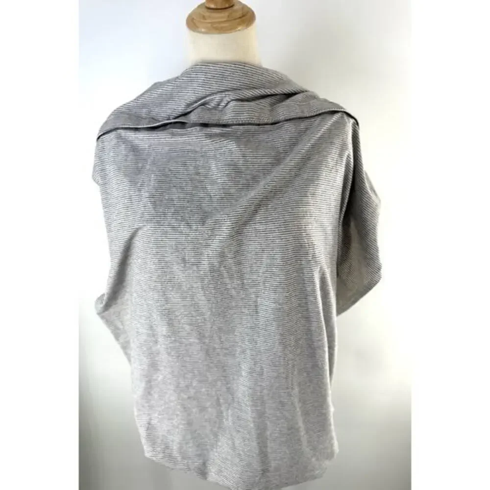 Lululemon Gray‎ Striped Vinyasa Infinity Scarf Convertible Wrap Women's